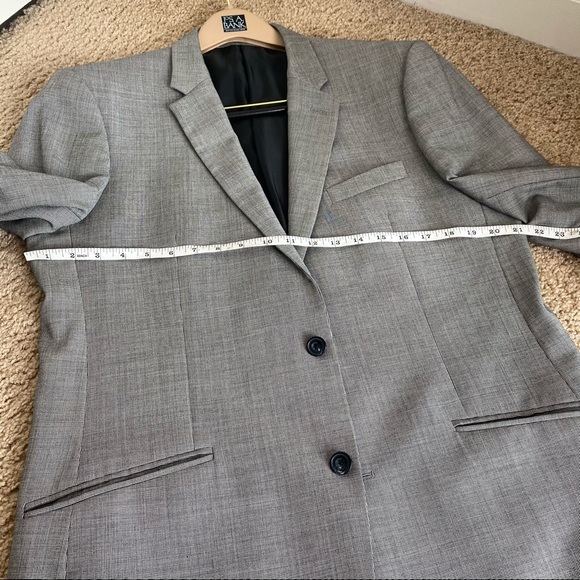 MENS T.M.LEWIN GREY 2PC SUIT SET SIZE 36 R /42 R BOTTOMS - Picture 3 of 14